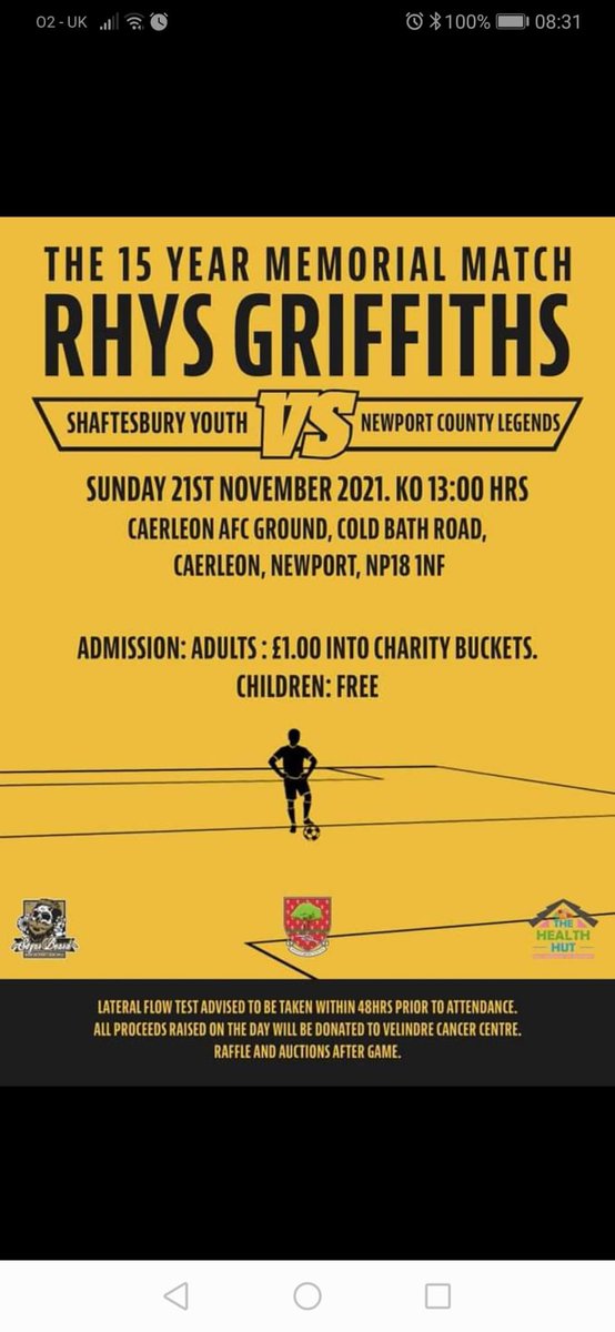 CaerleonAFCclub's tweet photo. 🟠⚫️ NEXT SUNDAY 🟠⚫️

This is sure to be a great afternoon for football fans and in particular fans of @NewportCounty with a great list of ex players being involved. Only £1 with all proceeds going to to charity! https://t.co/uteaugcdP1