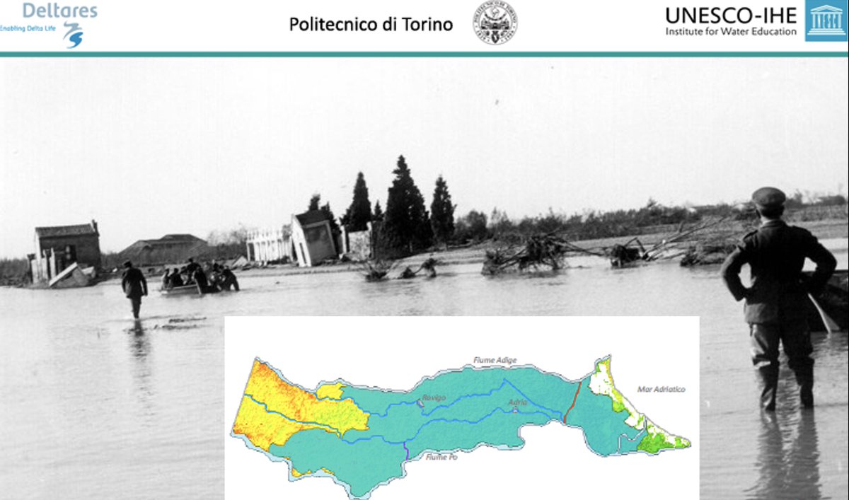 WaterT_O's tweet photo. Today, 70 years ago, the Po river inundated an enormous areas, with huge socio-economic consequences. Here some essential readings: https://t.co/qEK1mp55Xx  https://t.co/s8DItamLC5 https://t.co/pPNM4wZU6u