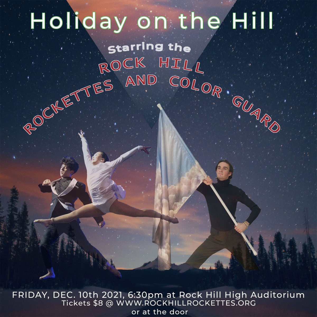 RHHSRockettes's tweet photo. You don’t want to miss the annual Rockettes and @RockHillGuard Holiday Show!  December 10th at 6:30pm. $8 tickets online https://t.co/nFjjIVjrQY or at the door!  @RockHillHS @RockHillMedia @JohnAlstrin https://t.co/CSozhrDJdg