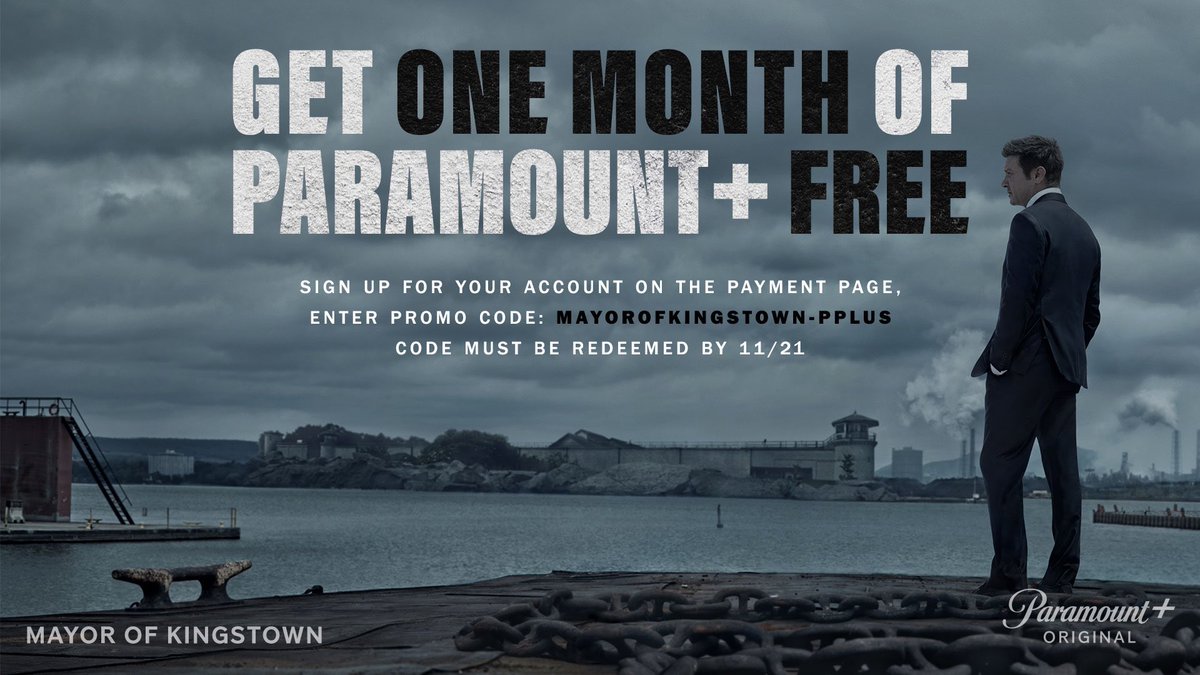 PhilMyTummy's tweet photo. Thank you @ParamountPlus and #MayorofKingstown for giving me this code MAYOROFKINGSTOWN-PPLUS to share with all my followers that will give you 1 free month of P+. Follow instructions posted to redeem code by 11/21/21 https://t.co/O68rLkVvy9