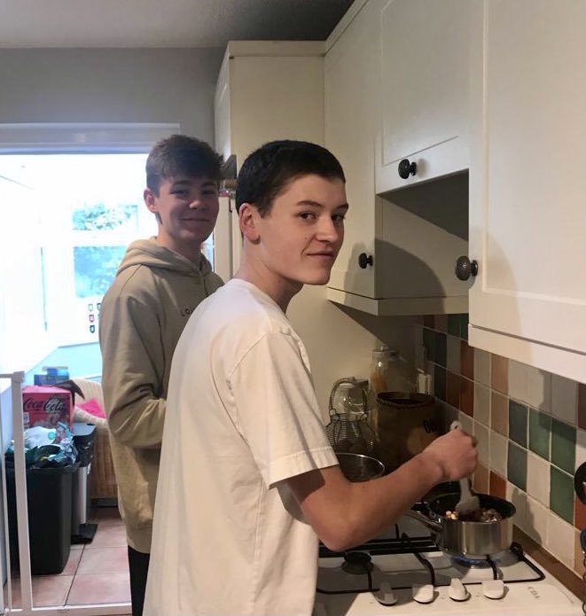 HaywoodsHouse's tweet image. A big thank you to Obi, Markus and Lasse for helping Sacha this afternoon, the chocolate rice crispy bars look decadent #housespirit #happybakers #sugarrush