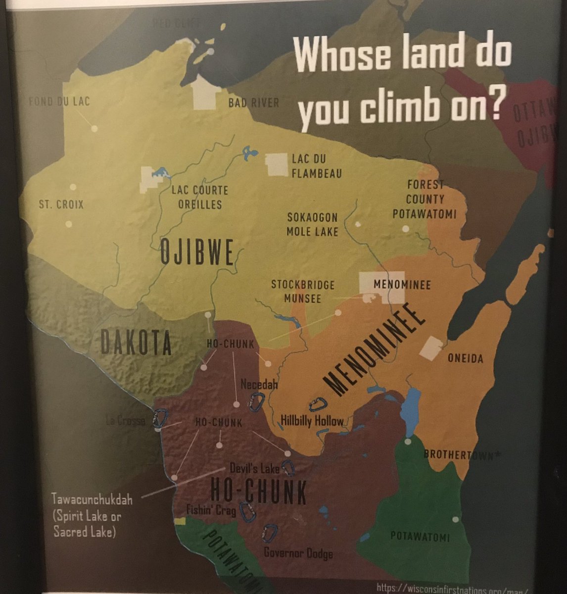 solislemuslab's tweet photo. Whose territory do you climb on? #wisconsinfirstnations #NativeAmericanHeritageMonth https://t.co/dFqoAvb9Ii