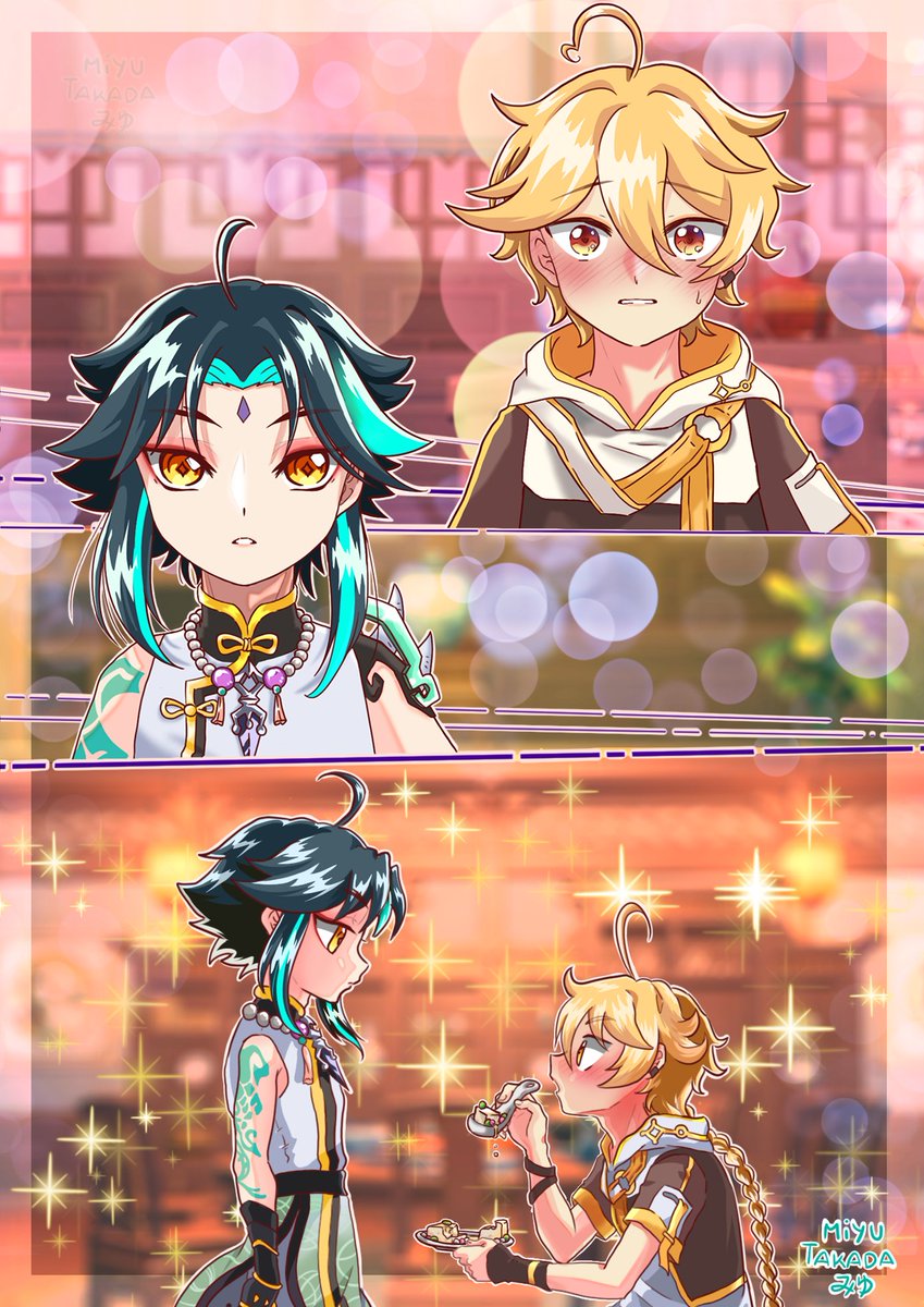 I was able to participate in this year's <a href="/xiaotherxchange/">XiaoAether Exchange</a>!
I'm so sorry for the delay @MoonKxttie I hope you like it!
ModAU, Aether goes to a new thematic restaurant and ends up getting whipped by the handsome waiter
#原神 #XiaoAether #Xiao #Aether #XiaotherExchange2021 #xiaother