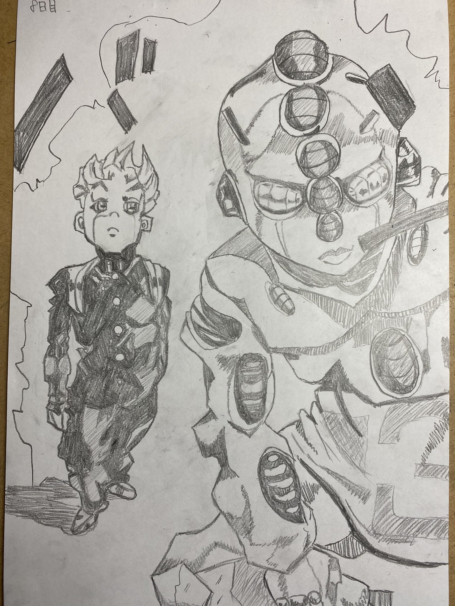 下手くそが毎日ジョジョの絵描いてみた Auf Twitter 8日目 完成までの時間3時間14分 康一くんとエコーズact3 康一くんの頭身が難しかった あ ちなみに今日で19歳になりました これからの1年間絵の練習頑張ります Jojo ジョジョ 絵 絵描きさんと繋がりたい 素人