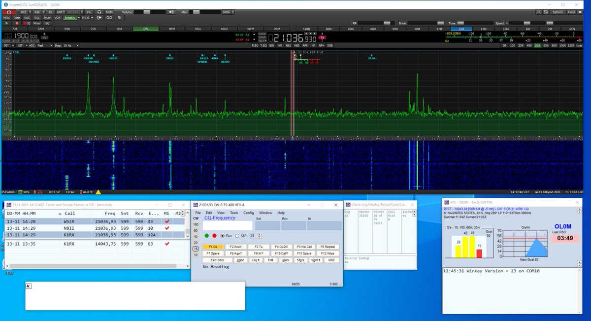 ok1cdj's tweet photo. My firts #CW contest with #sunsdr2dx #sunsdr #okomdx Many things to learn but very good feeling... https://t.co/42aMuZcfyr
