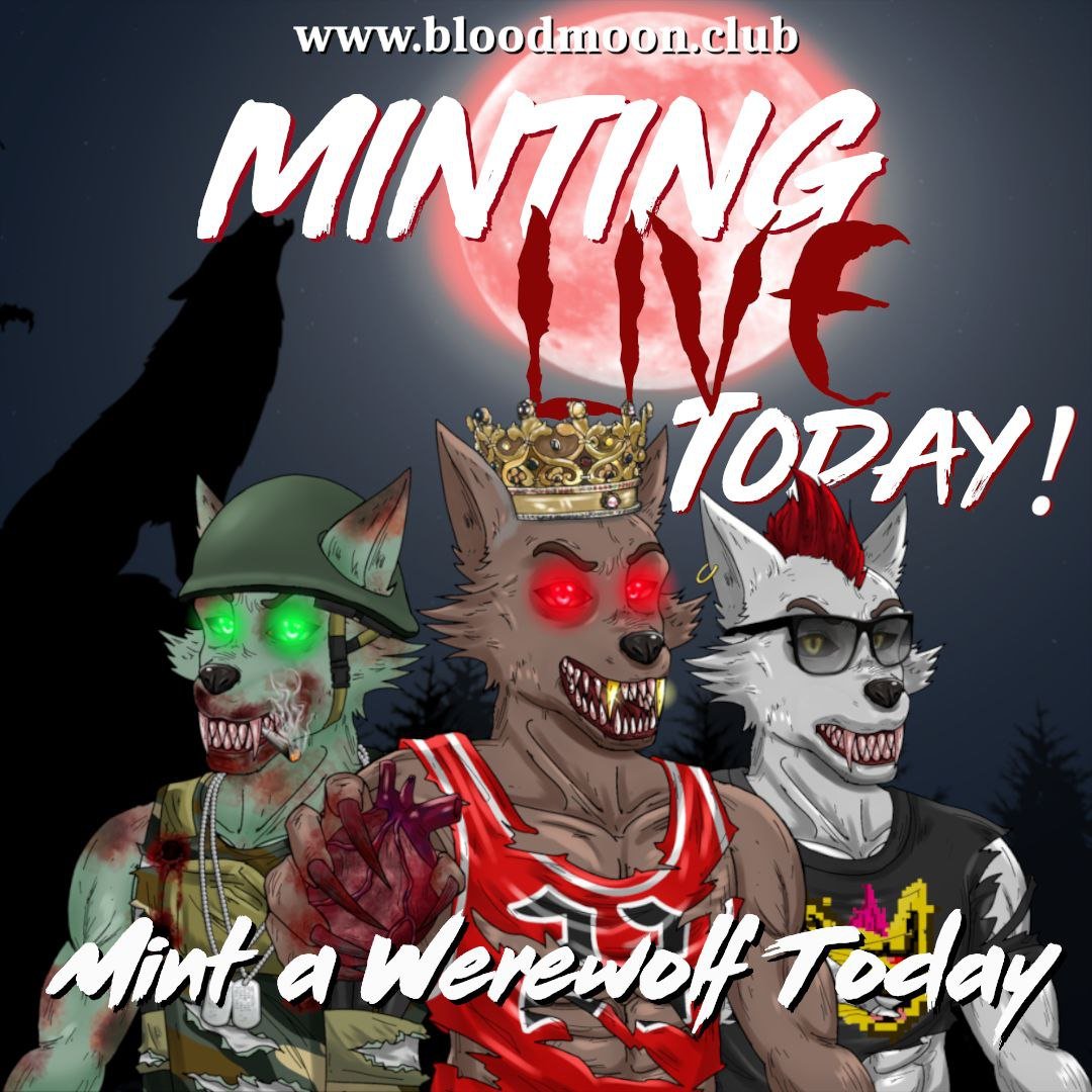 CryptoBrace's tweet photo. @BloodMoonNFT is Now Minting!!

Come join in on the hunt where the hunter becomes the hunted.

🐺Blue Chip #NFT giveaways
🐺Donating to Save the Children charity
🐺World-Class Hand Drawn Art
🐺ETH and NFT giveaways
🐺Partnered with NBA stars

✅Discord: https://t.co/SIHZ0dwUVT https://t.co/FHJWdChcNU