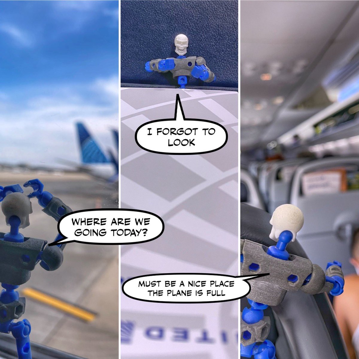 AdventuresofES's tweet photo. Where are we off to today?

#adventures #modibot #toyphotography #toyphotographer #unitedairlines #wherearewegoing #alwaysanadventure #mysterytrip @united https://t.co/yLmx6O04oj