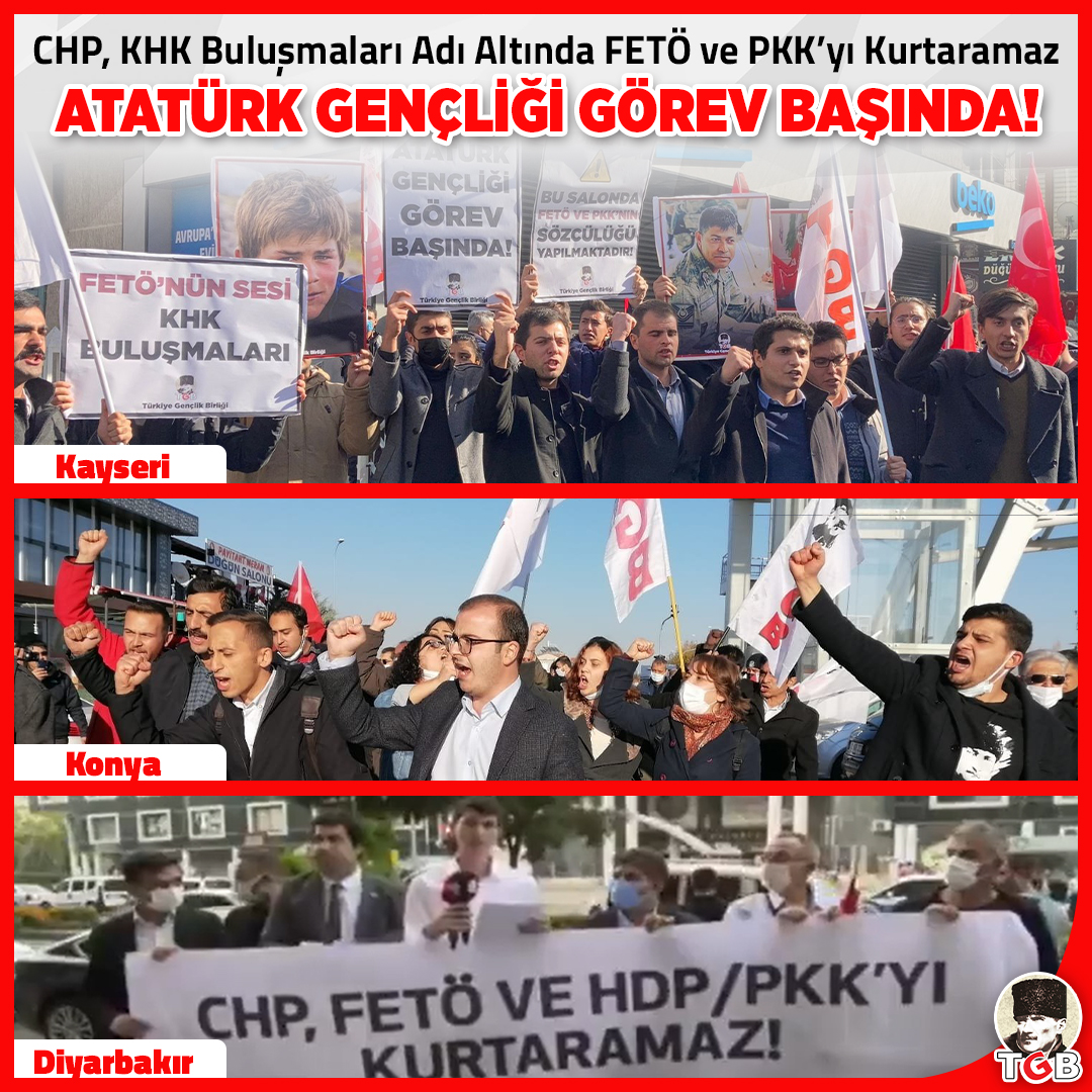 🔴KHK’lılarla buluşma adı altında, FETÖ’yü yeniden diriltmenize izin vermeyeceğiz. 
 
🔴Atatürk gençliği görev başında!🇹🇷

#FETÖyüKurtaramazsınız