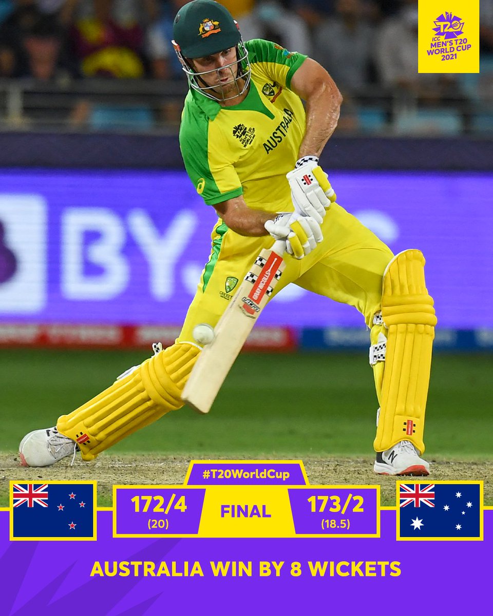 CurrentHourInt's tweet image. آسٹریلیا ٹی ٹوئنٹی ورلڈ کا نیا عالمی چیمپین بن گیا