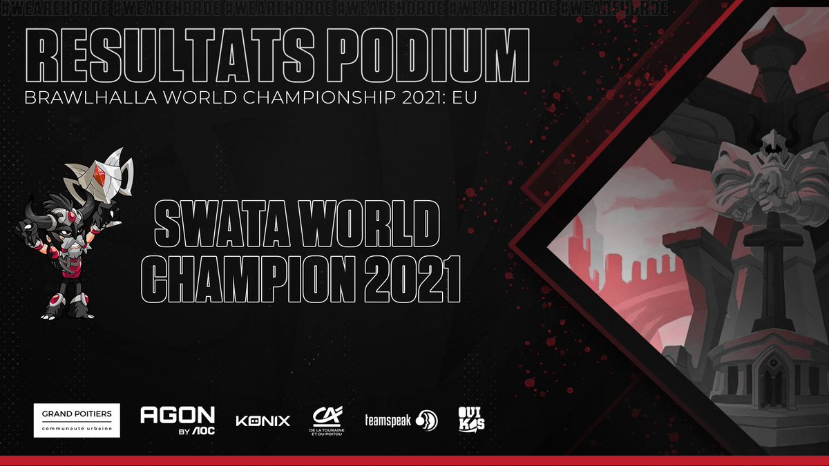 orKsGP's tweet photo. 🎉LA HORDE SUR LE TOIT DU MONDE🎉

Incroyable performance de @Swaata hier soir au World Championship 2021: EU ! 🤩

En remportant la finale, il remporte le titre de champion du monde 1v1 ! Bravo à lui, très fier de son parcours ! 🙌#WeAreHorde https://t.co/D9zxdJnyaJ