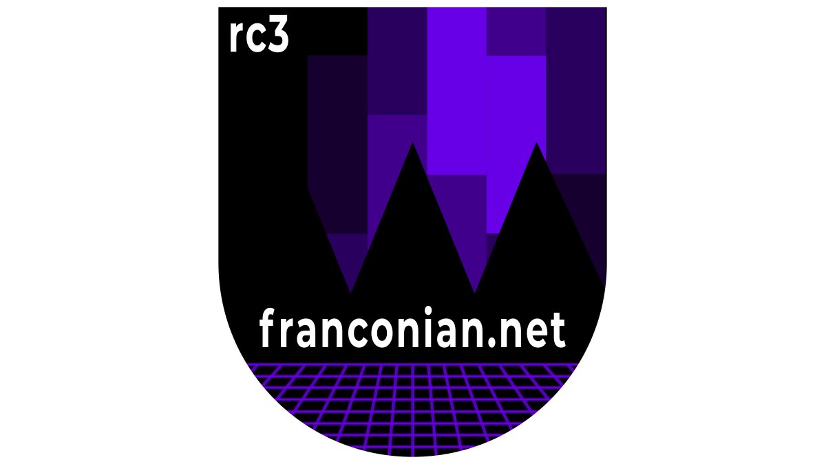 Zusammen mit anderen fränkischen Hackspaces wie <a href="/Hackzogtum/">Hackzogtum</a> und Nerd2Nerd bieten wir als franconian.net auch dieses Jahr wieder eine #rC3 Bühne.

Bis zum 23.11. könnt ihr noch Vorschläge für Vorträge und Workshops bei uns einreichen:

cfp.franconian.net