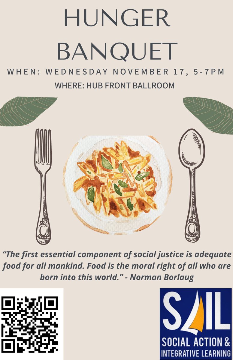 SAILatMASON's tweet photo. Registration closes tomorrow for our 2021 Hunger Banquet! 

Join us to meet with organizations such as Northern VA Food Rescue, @britepaths @gmupantry @foodforothers @SOME_DC 

Bring donations from their wishlists: https://t.co/uQDLUU0Ygc https://t.co/vYhzkkLi1g