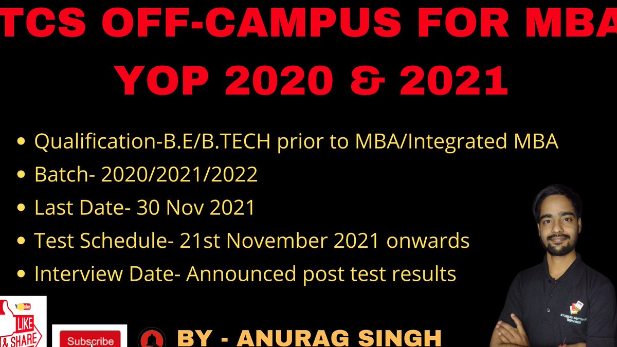 study4_u's tweet image. #tcs #tcshiring #hiring #tcsnqt 

TCS OFF-CAMPUS FOR MBA YOP 2020 &amp;amp; 2021| TCS MBA Hiring | How to Apply | Full Detailed Video in Hindi

youtu.be/6OO9npMvhXY
