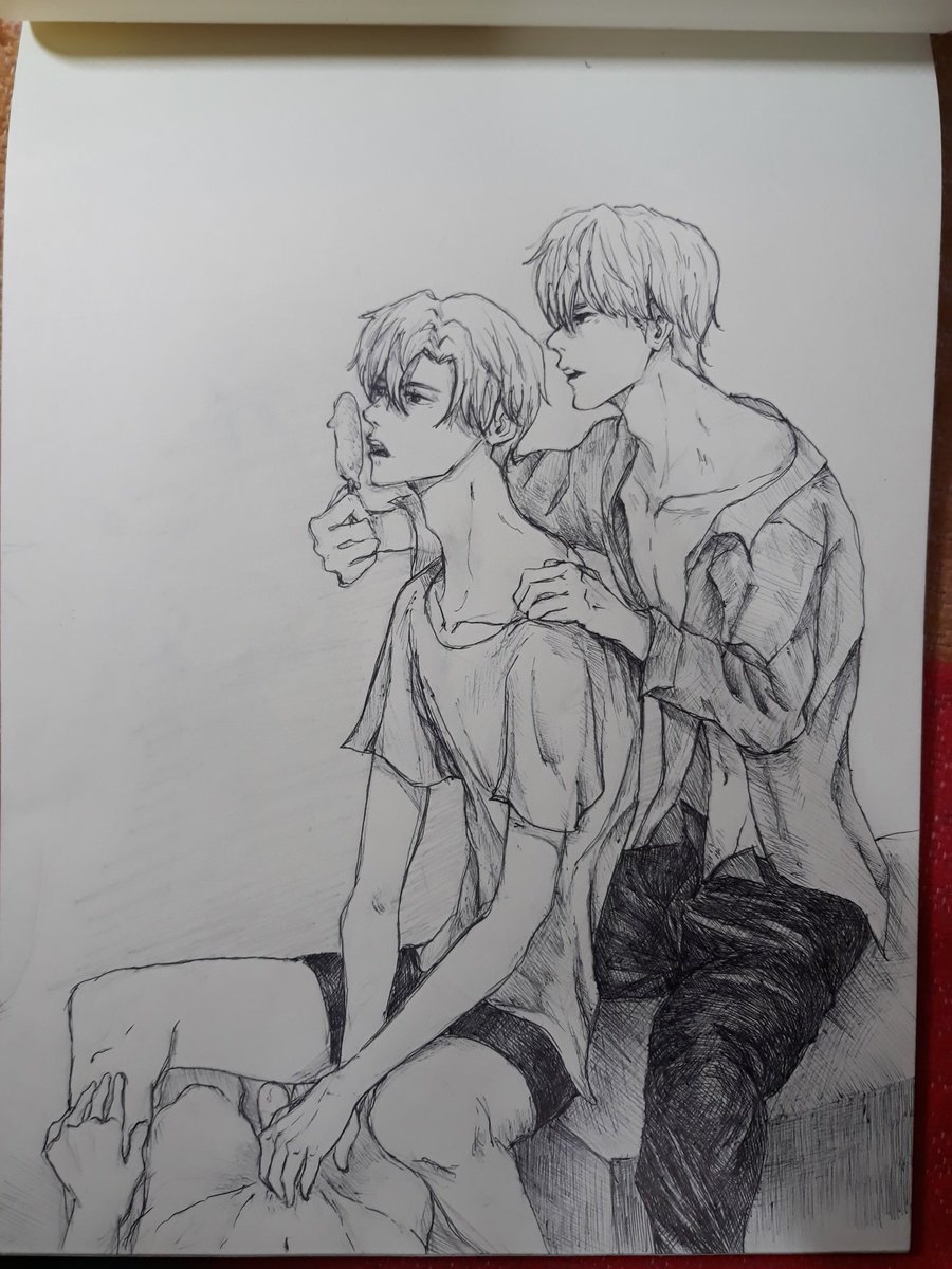 แว้บมา  หลังจากขี้เกียจวาด แหะๆ..   เอ๊ะๆ ภาพมันแปลกๆนะ☻🤫