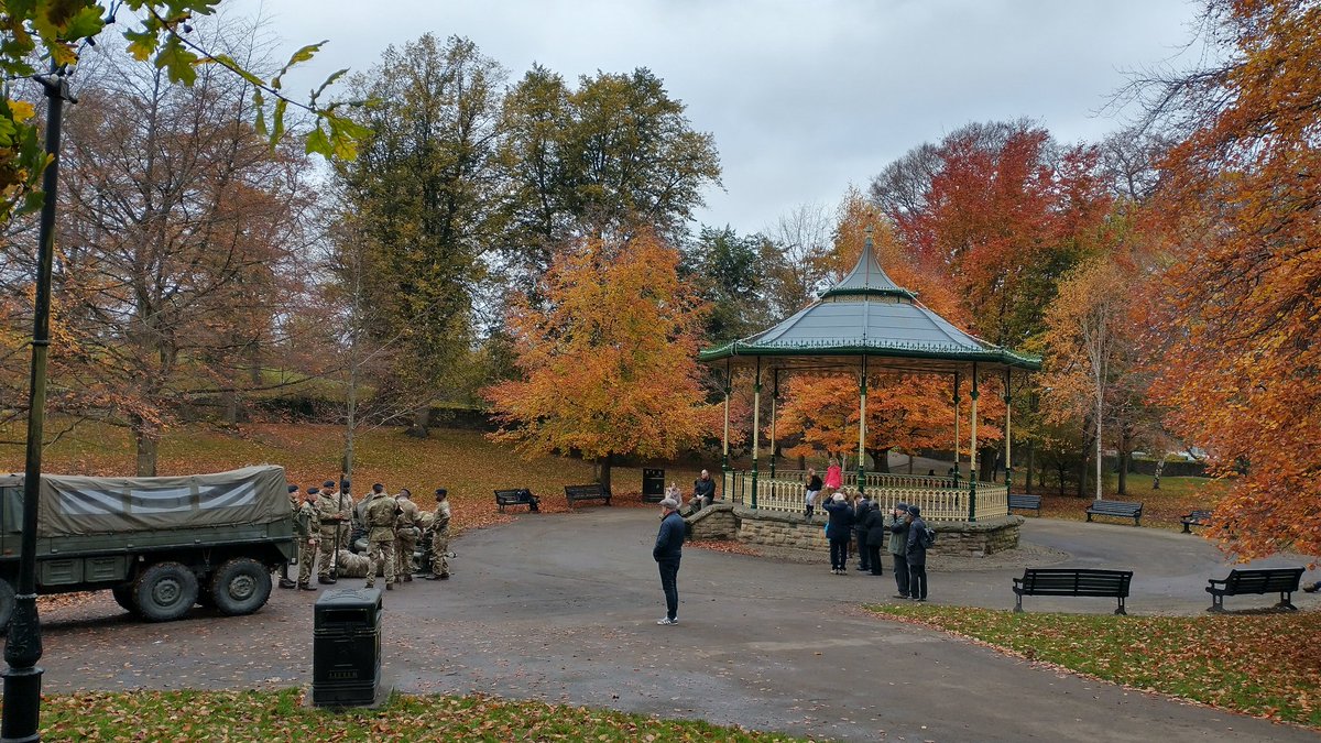 An honour to play for the town remembrance ceremony again. #hexham #RemembranceSunday #WeWillRememberThem