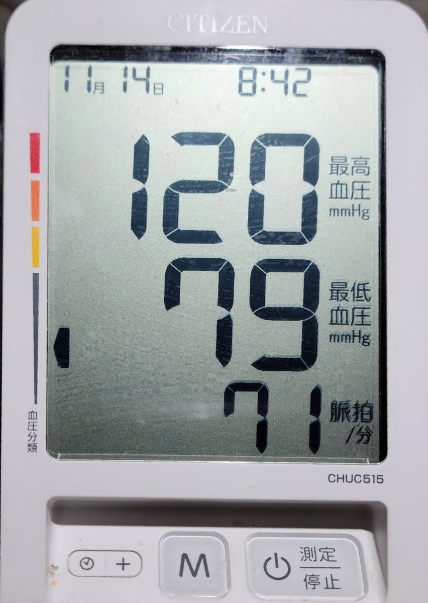 DBcAhF3Xs5f4HhJ's tweet photo. #血圧計 #CITIZEN #UHUC515
#二型糖尿病 #Type2diabetes #finc
#世界糖尿病デー
朝 120 79 71 夕 122 80 68
#体重計 #omuron #hbf212
67.7kg BMI 24.0
#日本 #四国 #愛媛県 #松山市 https://t.co/ewMDknZkiM