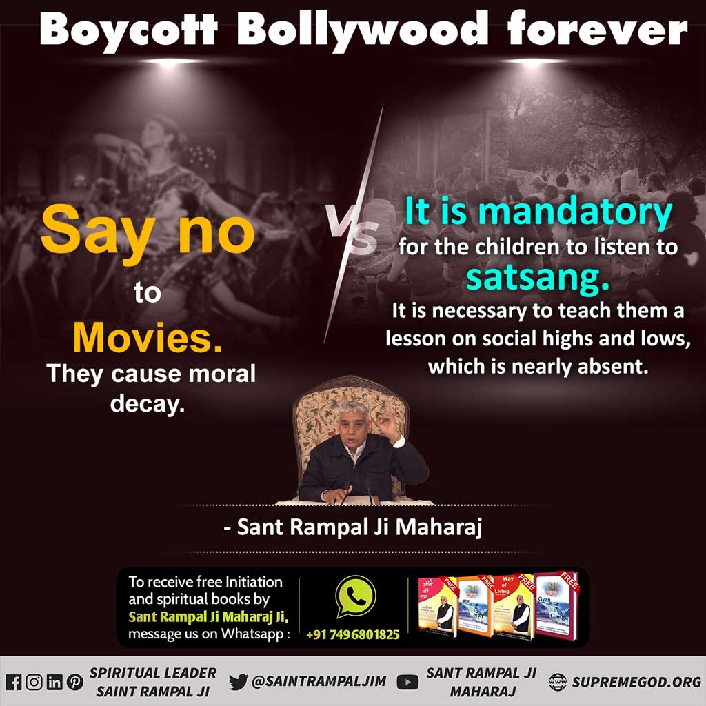 vishal_real_V1's tweet photo. By keeping children away from the vulgarity of films from childhood, character can be made with the effect of satsang. At present, only "Sant Rampal Ji Maharaj" Ji (@SaintRampalJiM) is giving the true Satsang, certified from the scriptures.
#बॉलीवुड_से_बच्चों_को_बचाओ https://t.co/P6cWpCHI0r