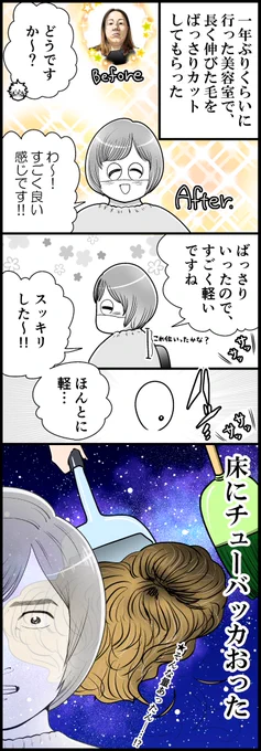伸びた髪の毛ばっさりカットしたならば 
