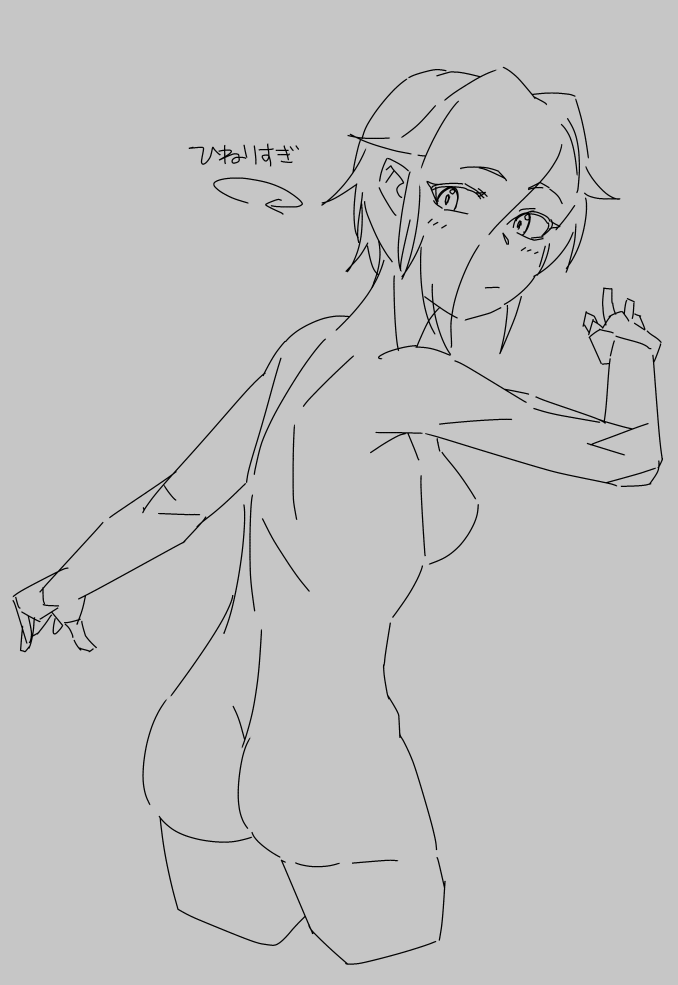 お絵かきリハビリ中です。とりあえず、身体描けなくなってるので練習中です。シイラちゃんです。 