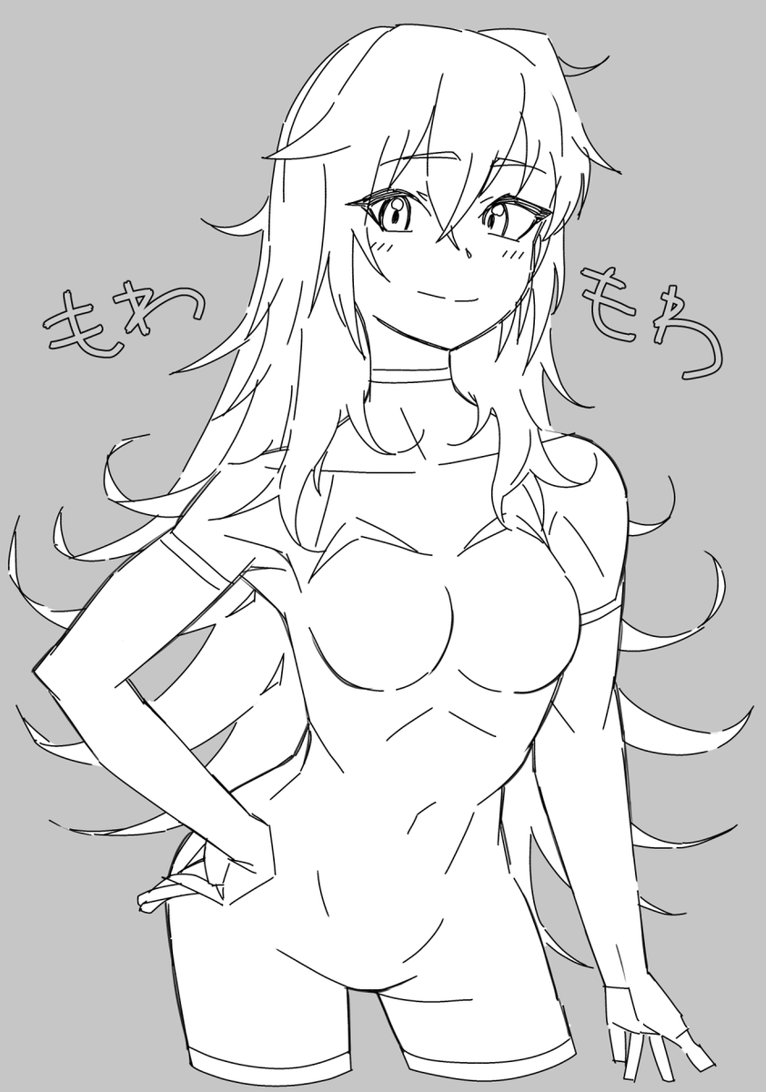 お絵かきリハビリ中です。とりあえず、身体描けなくなってるので練習中です。シイラちゃんです。 