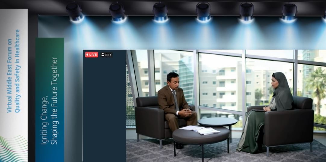 g_alinier's tweet photo. Such a great idea to invite a junior physician & medical student to interview senior leaders #MEF2021 #HamadQuality. Rich discussion about #PatientSafety that encouraged everyone reflect on how we have dealt with #COVID19 & review #QualityImprovement tools & approaches. https://t.co/9HHbSs15kp