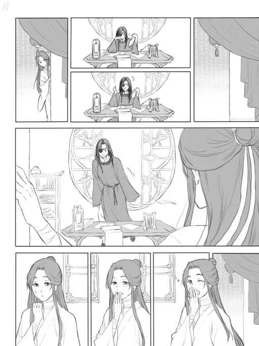 「美しい人」サイレント漫画です。(原作未読でいろいろ捏造してます) 1/2
#花怜 #TGCF 