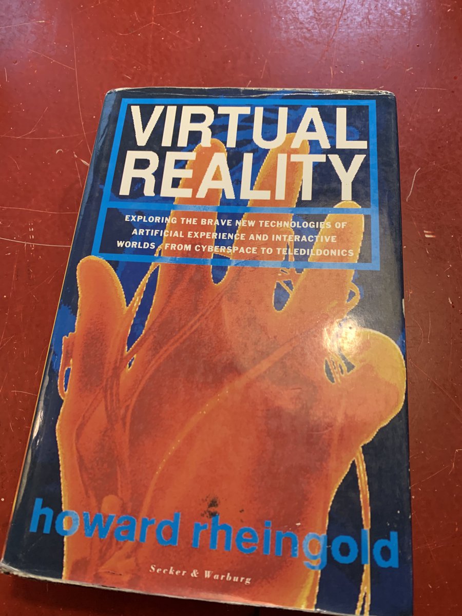 danb_zzo's tweet photo. Went to see @hrheingold howard Rheingold talk @sciencemuseum london and got him to sign and dedicate his new book on #vr #virtualreality - October 1991 - also bumped into @brianeno there - got him to come see our work @ #rca #designinteractions https://t.co/4SxQoDSOii