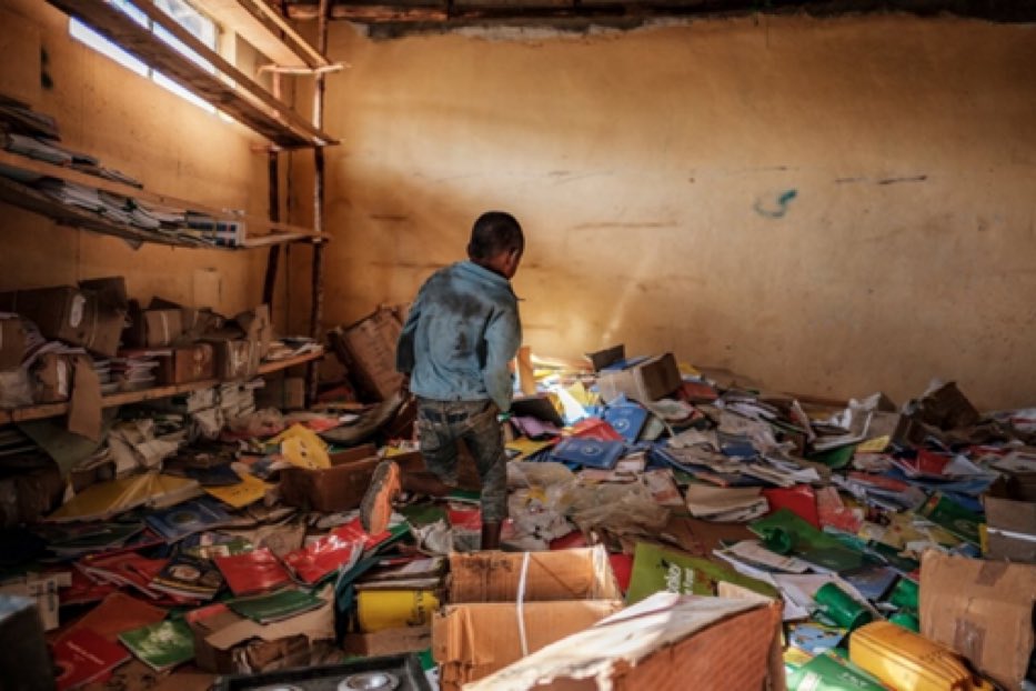 youalbealy's tweet photo. By looting &amp; destroying schools and universities the Ethiopian, Eritrean and Amhara forces have denied not only the present but the future hope of #ChildrenOfTigray #TigrayGenocide @SavetheChildren @ChildrensRights @EUCouncil @FilippoGrandi @VietNam_UN https://t.co/OpiOPlckyK