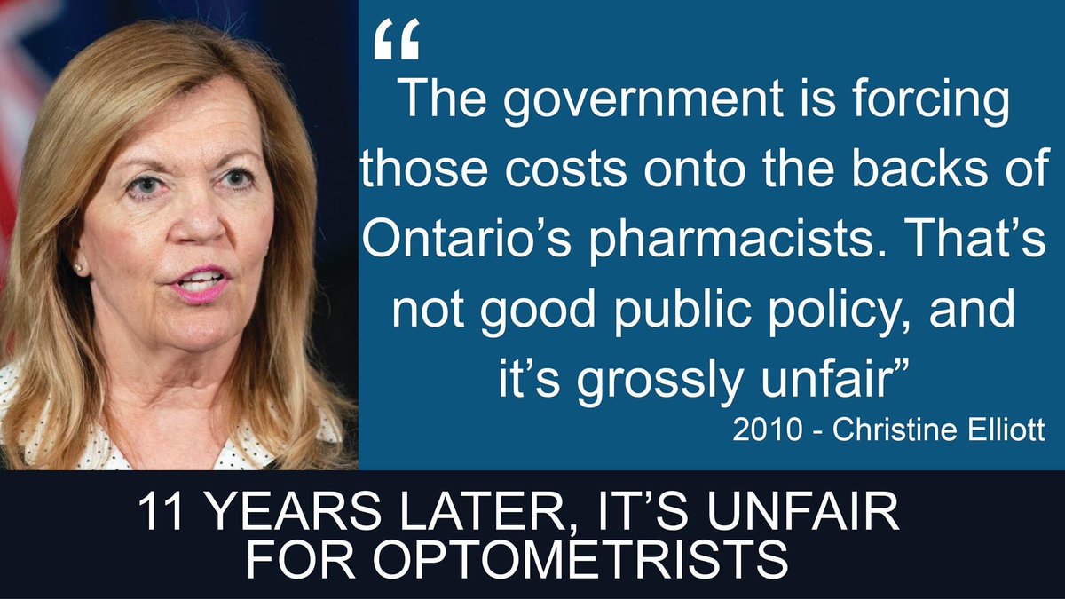 Hey <a href="/celliottability/">Christine Elliott</a> you understood 11 years ago that health care providers shouldn’t be subsidizing #OHIP what changed besides no longer being the opposition? Do the right thing, not the convenient thing. #SaveEyeCare <a href="/VictorFedeli/">Victor Fedeli</a> @AmyFeePC <a href="/JillDunlop1/">Jill Dunlop</a>