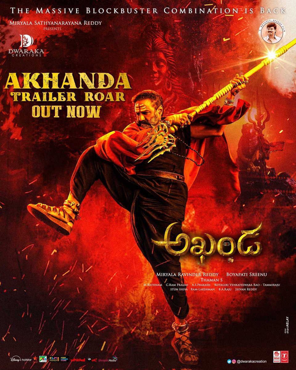 dwarakacreation's tweet photo. MASS MADNESS has begun!🥁🔥

Here's the MASSive #AkhandaTrailerRoar 🔥

🔗 https://t.co/I7x6lQWV1p

#NandamuriBalakrishna garu In Mass Avatar💥🔱

Roaring on Big Screens from 02/12/2021

#BoyapatiSreenu @ItsMePragya @IamJagguBhai @actorsrikanth @MusicThaman #MiryalaRavinderReddy https://t.co/YmUj1HXlM4