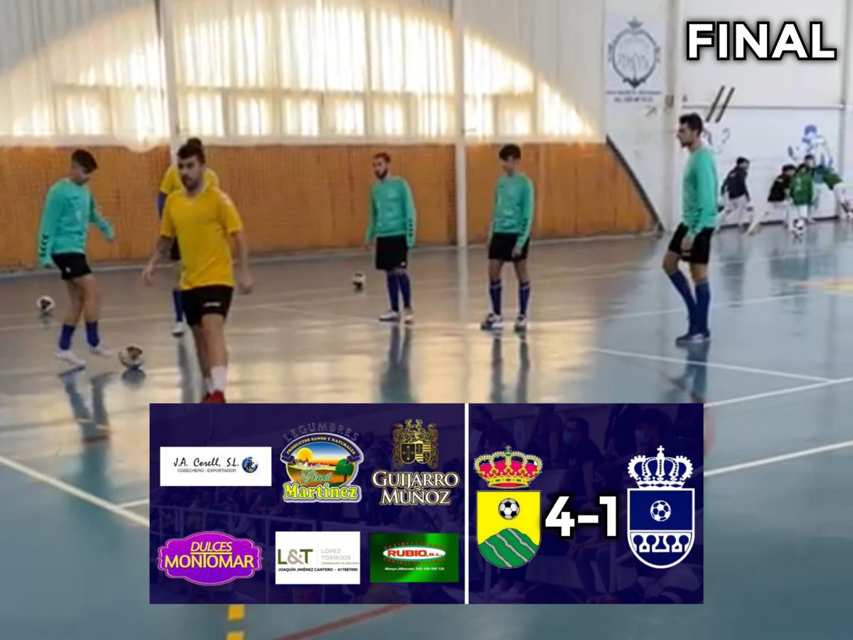 FINAL en Toledo. 

FS MENASALBAS 4-1 CFS MINAYA

Seguimos TRABAJANDO, los resultados llegarán.

¡Vamos MINAYA!

#TodoAlAzul #LaIlusiónDeUnPueblo #Volveremos