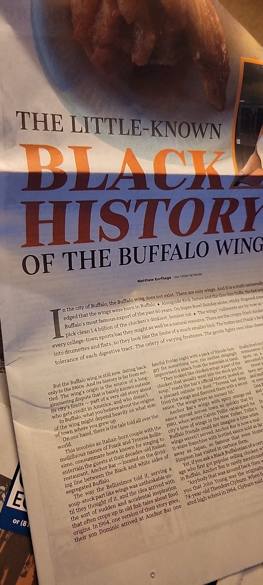 Shout out to Erie Times News <a href="/GoErieHockey/">Erie Times-News | GoErie.com/Sports</a> for this special coverage of Buffalo wings in today's newspaper ~ shaking up how we understand the food we love ~