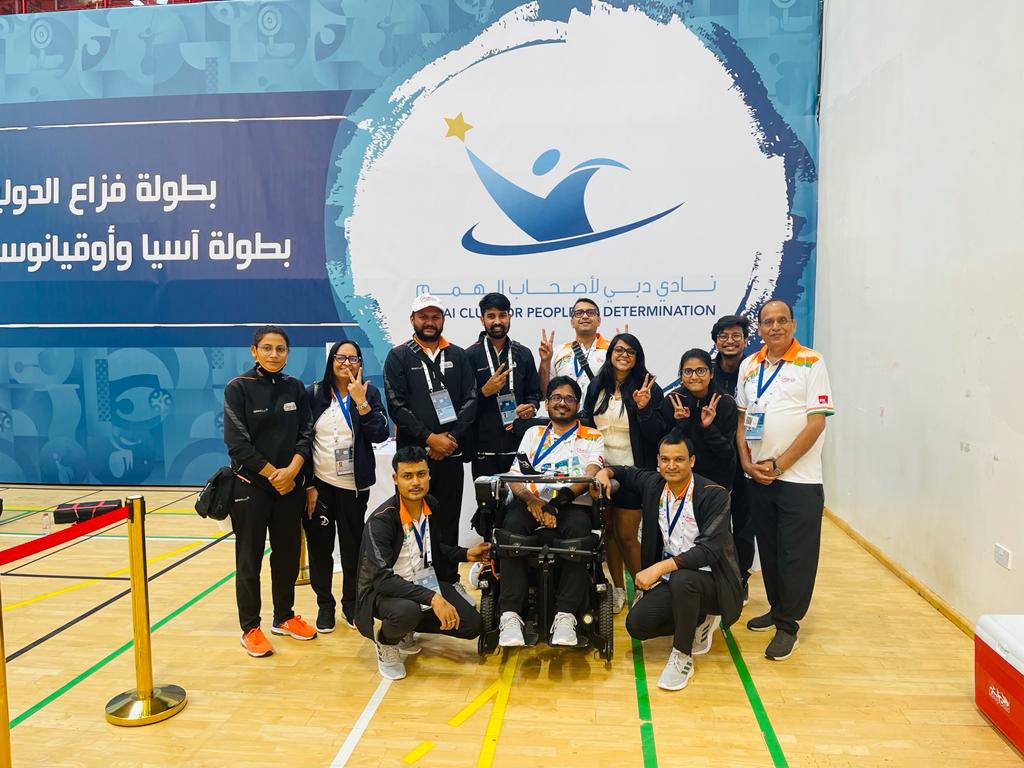 bocciaindia's tweet photo. Boccia India Team 🇮🇳 won the first pool match at  7th Fazza Dubai 2021 World #Boccia Asia-Oceania Regional championships,Dubai

@BISFed @ParalympicIndia @IndiaSports @NITIAayog @SportsIndia3 https://t.co/qVDPVyTLbu