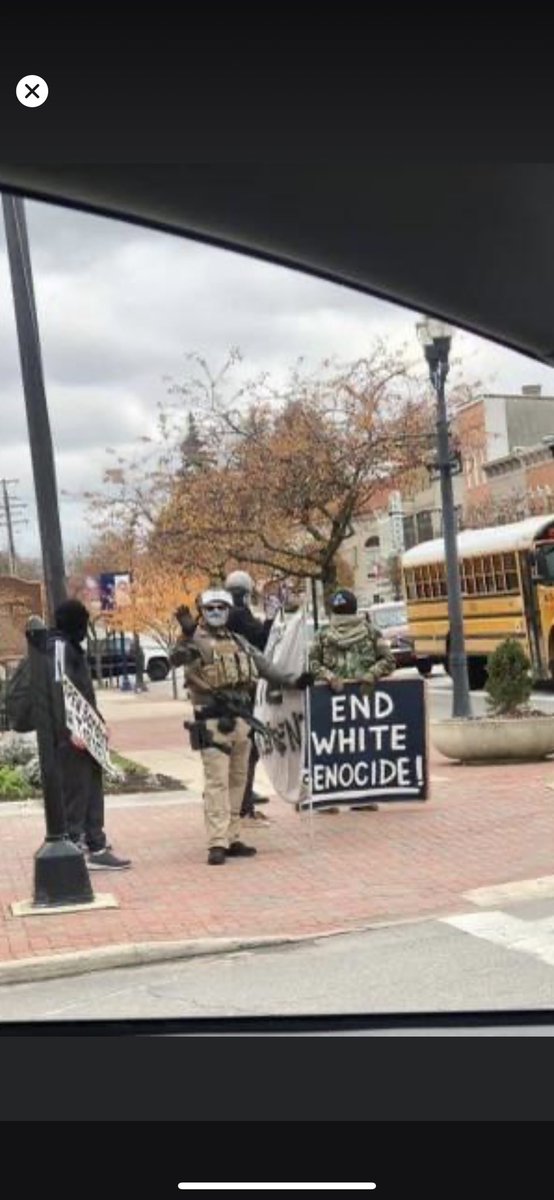 mcenany18's tweet photo. This happened in my rural city yesterday and the libs are outraged. WHY do I have a feeling that libtards are under the face paint and excessive clothing? 
Also - they are outraged at the 4 person protesting mob…. Mmmm k. https://t.co/UbAi36NWQq