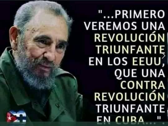 Podemos  discrepar para perfeccionar la Revolución que nos legaron nuestros padres y abuelos.
Defensores de la obra de la generación histórica, SÍ. Traidores JAMÁS.
#CubaVive  🇨🇺 por siempre y para siempre.