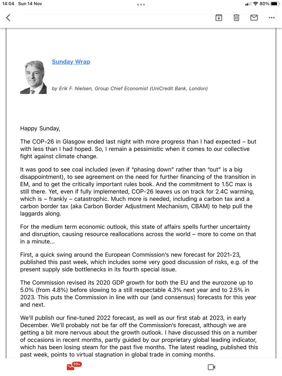 ErikFossing's tweet photo. In today’s Sunday Wrap:
How the present supply bottlenecks and the (insufficient) COP-26 will contribute to an acceleration in European and US companies’ “home-sourcing” in coming years. What de-globalisation means for businesses and key macro variables
https://t.co/3VmQyqAigP https://t.co/DA1Bp18RAb