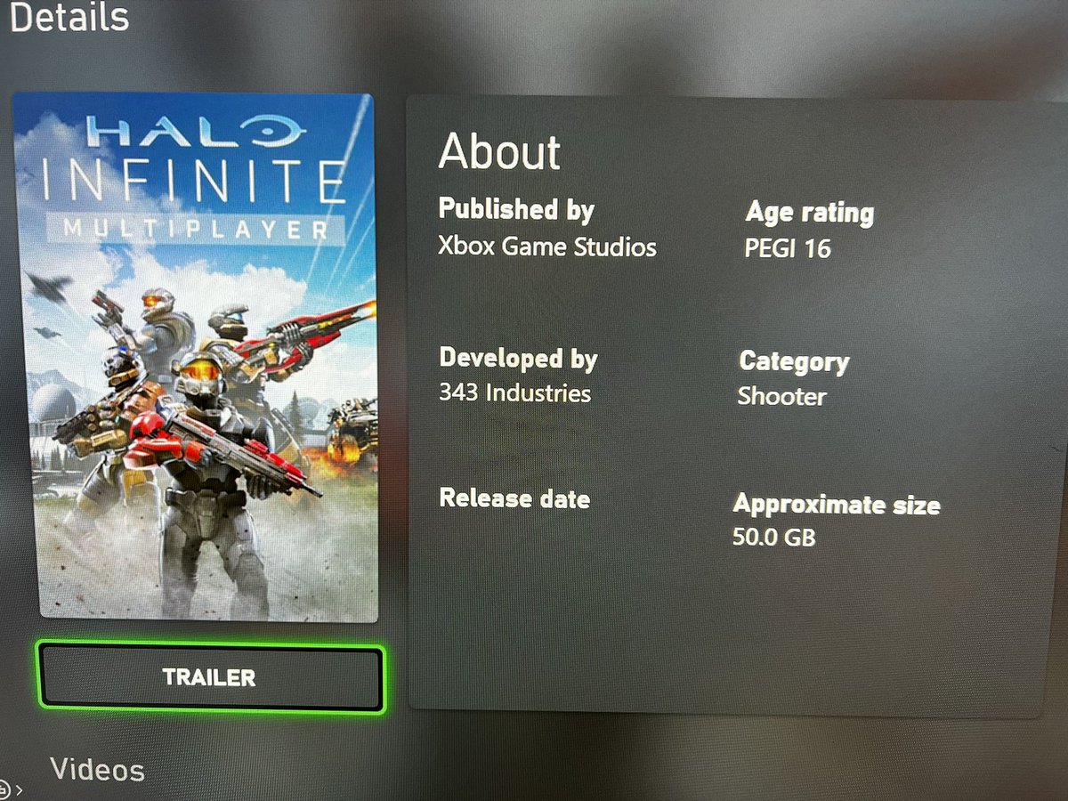 Microsoft has removed the release date for <a href="/Halo/">Halo</a> INFINITE #HaloInfinite #HaloInfiniteMP and shows the size of the game.