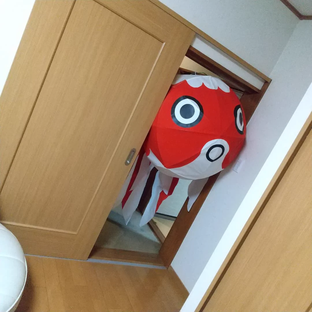 @natoriumu1023 鉄道では無くてすみません。山口県柳井の特産工芸品  金魚ちょうちん  ドナドナくん😅😅😅 