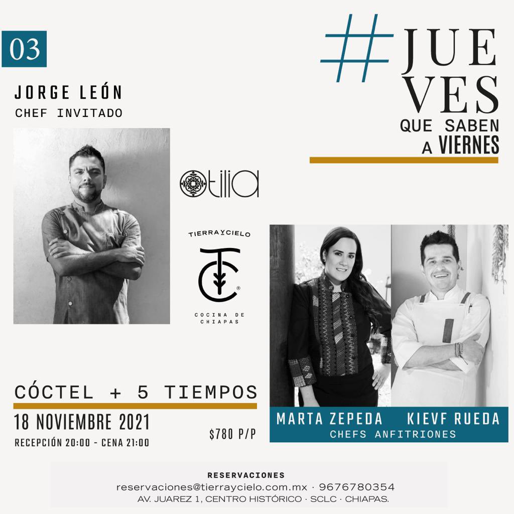 No te pierdas  la cocina de Jorge Leon en <a href="/HTierrayCielo/">Tierra y Cielo</a>. Los esperamos en #SanCristobalDeLasCasas #Chiapas #CocinaxChiapas