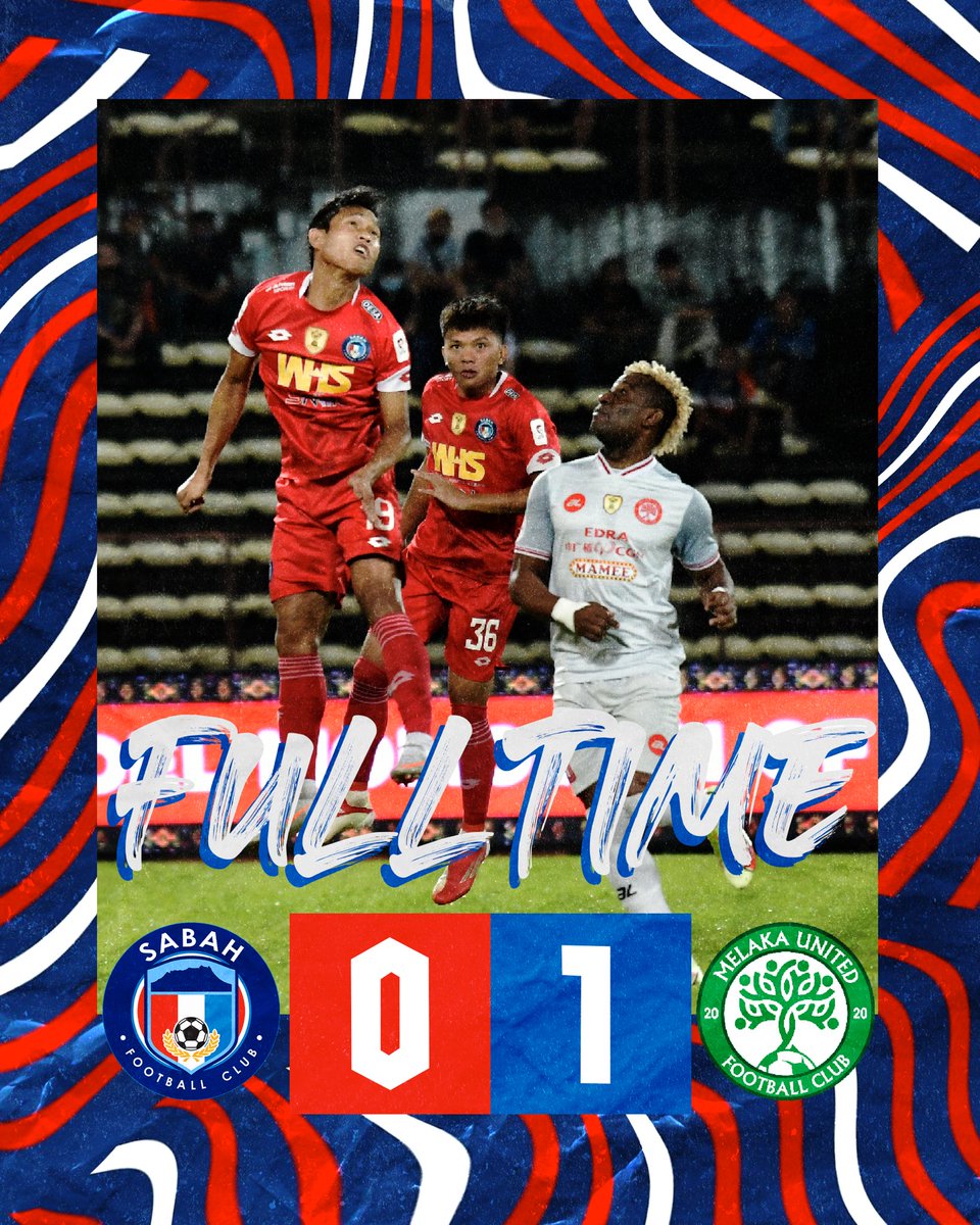 SabahFCofficial's tweet photo. Full Time
Sabah FC 0-1 Melaka United FC
β½οΈ 51β Sony Norde
#SabahFC #IniTeamKami #RaduTatapRadu #PialaMalaysia #SabahMajuJaya https://t.co/xoJ2uwWiaB