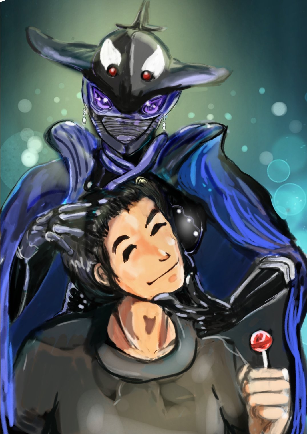 目覚めるだっぴゃ星人 on X: ①仮面ライダーオーズ メズールとガメル …びっくりするほどメズールがロリ臭くなった…もっとアダルトおねーさんにしたかったのに  精進します 特撮版深夜の真剣お絵描き60分一本勝負Ｒ t.co4LMVUvlJWM  X