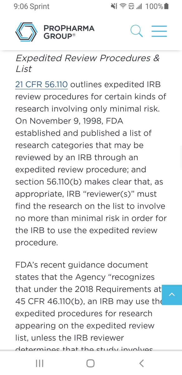 LelenaPeacock's tweet photo. Both the HHS & FDA have their own version of the #CommonRule.
In short, recent revisions give exemptions from protections by using an #IRB to determine if research is of #MinimalRisk to human subjects. Keep in mind, SOME of this applies to research that reviews data in the #EHR. https://t.co/G7uY1eefdr