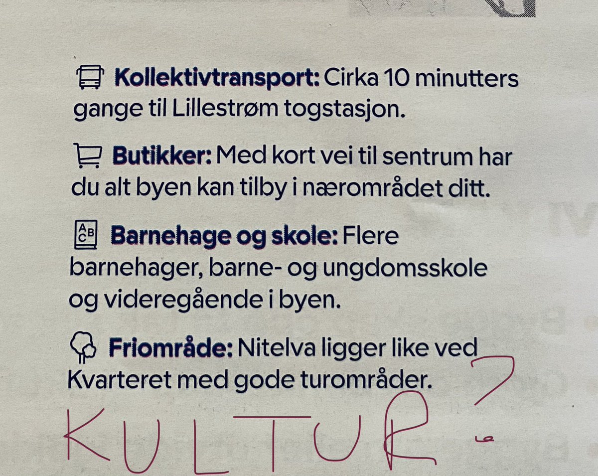 Lurer på når OBOS skjønner at kultur kan brukes til fordel for salg…? Lillestrøm har kunstsenter, kultursenter, kino, bibliotek og kulturskole. Dette bør nevnes.  <a href="/Obos1/">OBOS</a> #obos #byutvikling #kultur #kunstsenteribyen #boligsalg