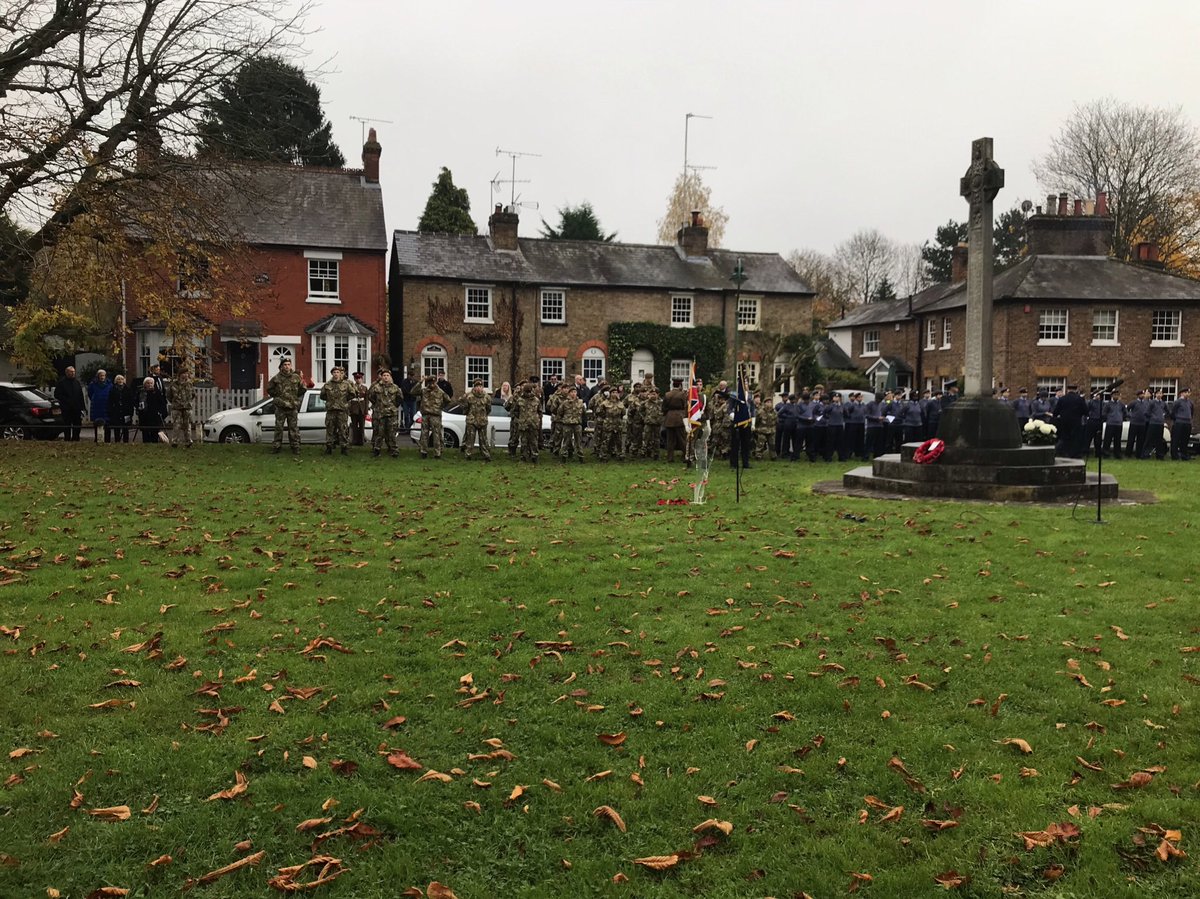 QueensSch's tweet photo. Remembrance Day. Aldenham and Queens’ joint CCF at Letchmore Heath #DaretoRemember #DaretobeGreat https://t.co/NiMnQpwws6