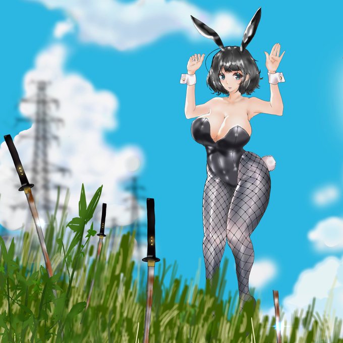 あ!やせいの
バニーガールが とびだしてきた!▼

(背景描いてみた…)
#絵描きさんと繋がりたい 