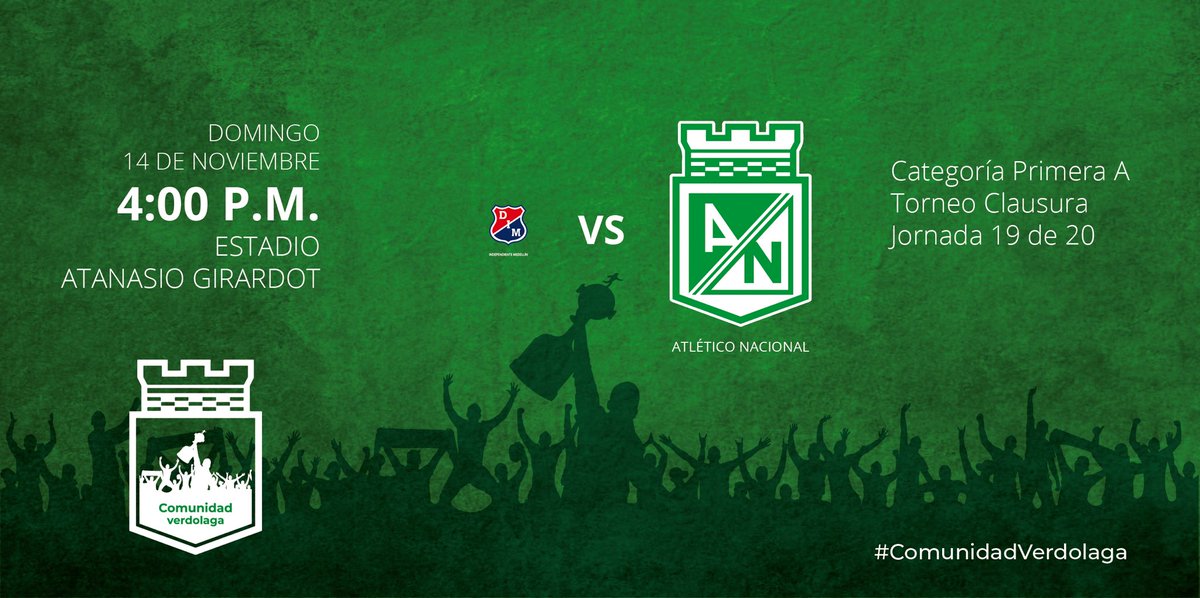 Dice el diseñador que el logo no agrandó más 👀 … Vamos verdolagas que tenemos que ganar, aquí esta tu hinchada que no para de alentar. #ComunidadVerdolaga <a href="/nacionaloficial/">Atlético Nacional</a>