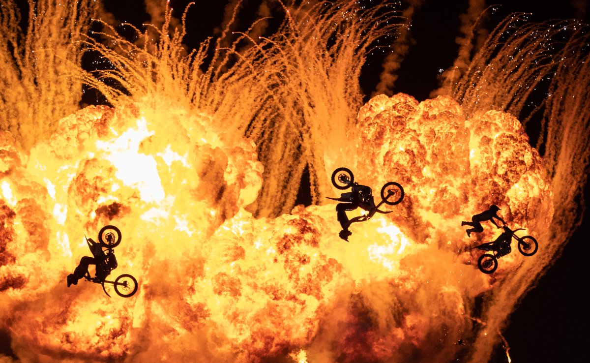 Pure DAREDEVIL showmanship. Some of Britain's most talented performers on wheels celebrate the legendary king of motorcycle jumps Eddie Kidd OBE in a spectacular stunt show.

See it in the new series of Top Gear. Tonight at 8pm on <a href="/BBCOne/">BBC One</a> and <a href="/BBCiPlayer/">BBC iPlayer</a>.