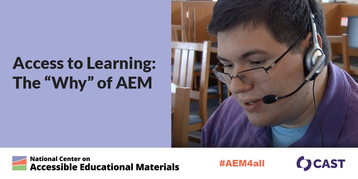 We’re grateful for the progress toward more inclusive learning environments. And there’s still work to do. The AEM Center at CAST explains why #accessibility and #UDL are key to turning learning barriers into learning opportunities. ow.ly/aQHP50FIK2n #AEM4all #UDLchat