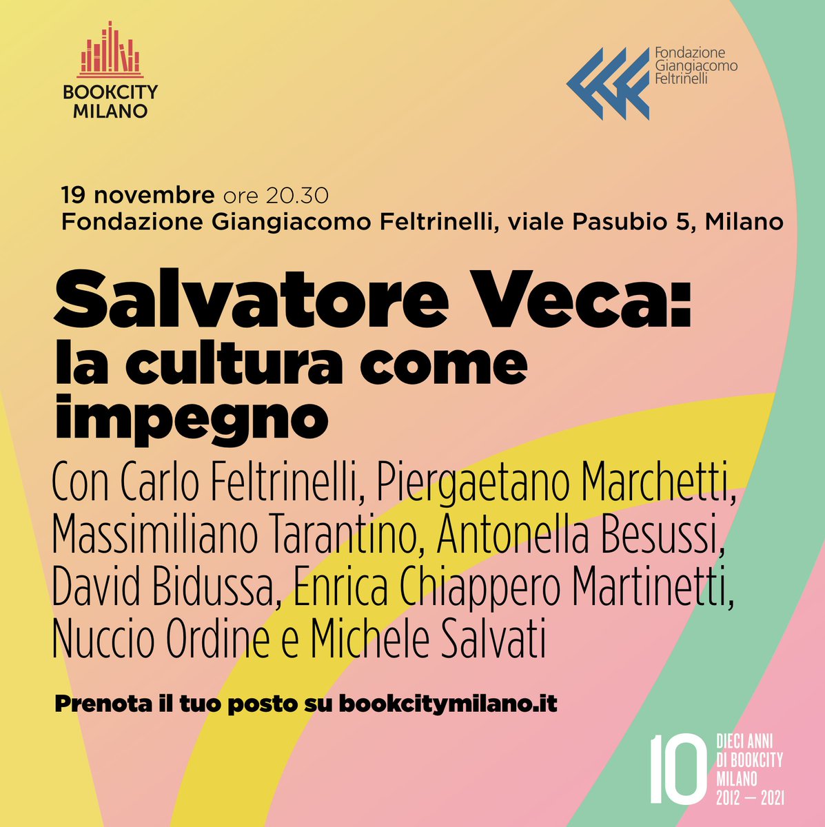 BOOKCITYMILANO's tweet photo. A poche settimane dalla scomparsa di Salvatore Veca, un incontro per riflettere sul lascito della sua produzione del suo impegno civile, insieme a tanti ospiti.
Venerdì 19 novembre @FondFeltrinelli, ore 20.30.
Info e prenotazioni: https://t.co/GHyykqsjjv
#BCM21 #BookCityMilano https://t.co/PbCvUtjryW