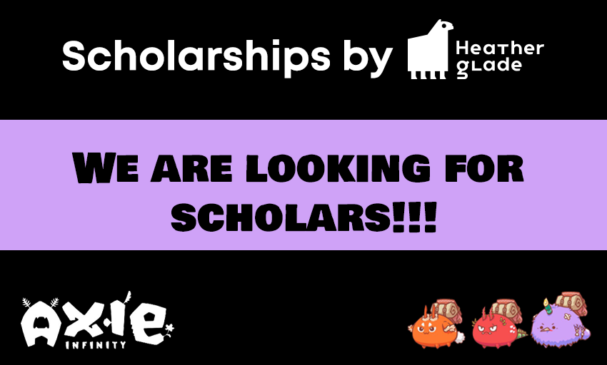 DB_carameland's tweet photo. Looking for aspiring scholars❗ No experience needed. We have almost 600 scholars and the goal of our manager is to have 1000 scholars. Hurry and be one of the future scholars. 

#AxieInfinity  #AxieinfinityScholarship #AxieScholarship #AxieScholars
#AxieInfinityByHeatherglade https://t.co/nhilxlPbSI